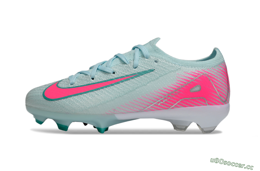 Kids Nike Air Zoom Mercurial Vapor 16 Elite FG Firm Ground Low-Tops Football Boots - Jade/Pink/White 2