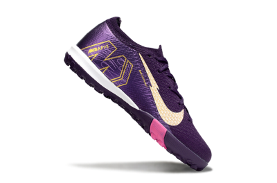 Kids Nike Air Zoom Mercurial Vapor 16 Elite TF Artificial Turf Low-Tops Football Shoes - Purple/White/Gold