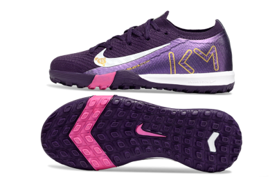 Kids Nike Air Zoom Mercurial Vapor 16 Elite TF Artificial Turf Low-Tops Football Shoes - Purple/White/Gold