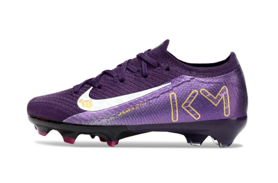 Kids Nike Air Zoom Mercurial Vapor 16 Elite FG Firm Ground Low-Tops Football Boots - Purple/White/Gold
