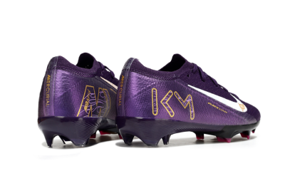 Kids Nike Air Zoom Mercurial Vapor 16 Elite FG Firm Ground Low-Tops Football Boots - Purple/White/Gold