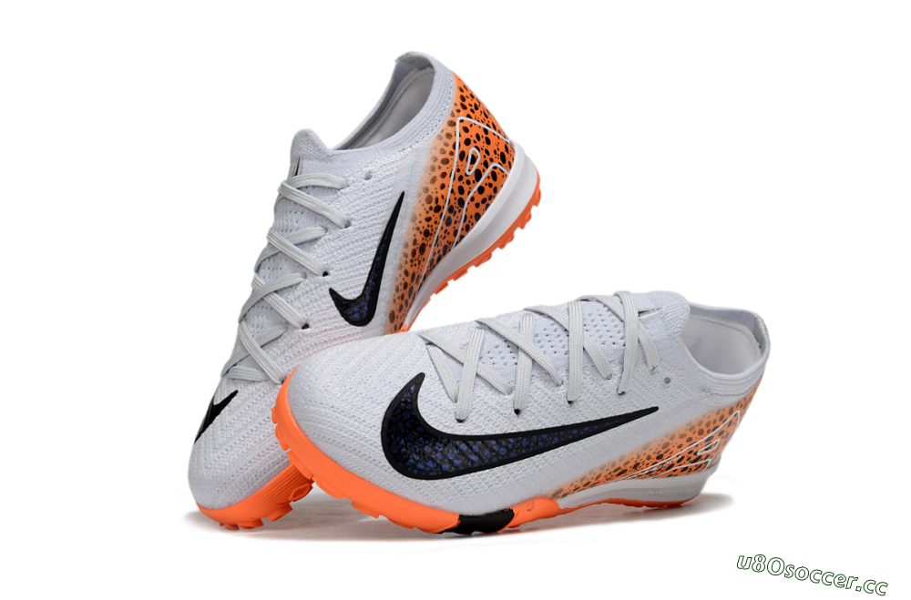 Kids Nike Air Zoom Mercurial Vapor 16 Elite TF Artificial Turf Low-Tops Football Shoes - Grey/Black/Leopard 0