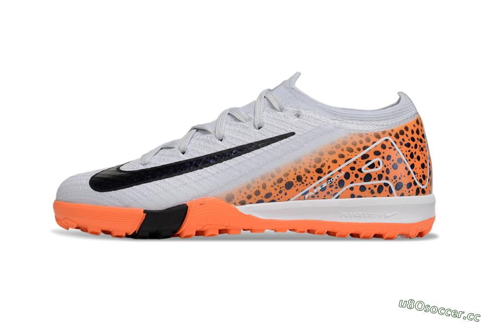 Kids Nike Air Zoom Mercurial Vapor 16 Elite TF Artificial Turf Low-Tops Football Shoes - Grey/Black/Leopard 2