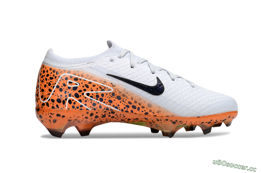 Kids Nike Air Zoom Mercurial Vapor 16 Elite FG Firm Ground Low-Tops Football Boots - Grey/Black/Leopard 4