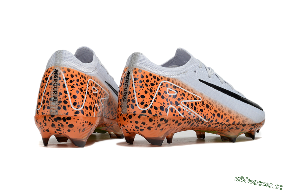 Kids Nike Air Zoom Mercurial Vapor 16 Elite FG Firm Ground Low-Tops Football Boots - Grey/Black/Leopard 5