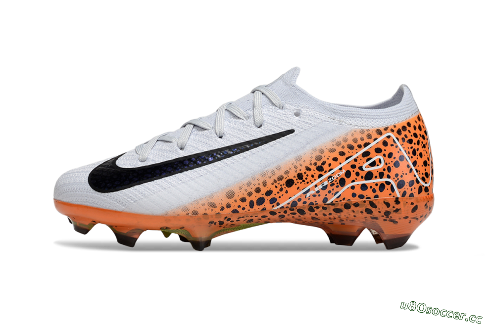 Kids Nike Air Zoom Mercurial Vapor 16 Elite FG Firm Ground Low-Tops Football Boots - Grey/Black/Leopard 2