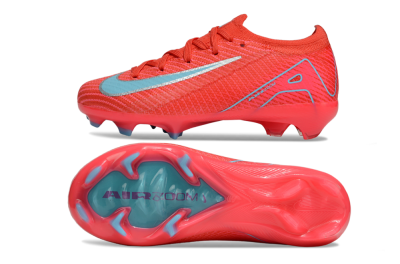 Kids Nike Air Zoom Mercurial Vapor 16 Elite FG Firm Ground Low-Tops Football Boots - Red/Silver/Jade