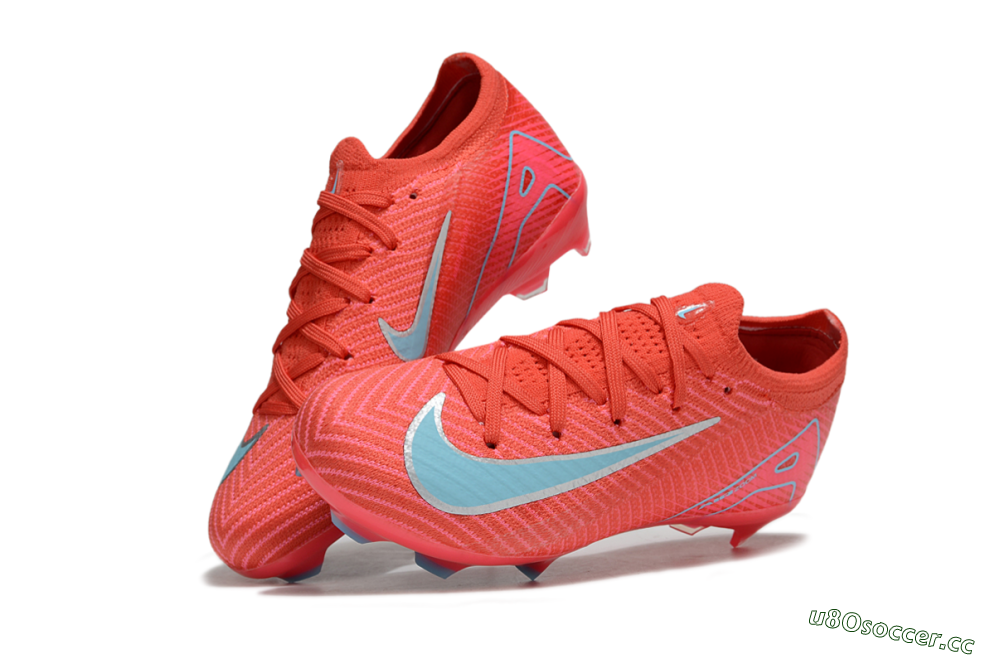 Kids Nike Air Zoom Mercurial Vapor 16 Elite FG Firm Ground Low-Tops Football Boots - Red/Silver/Jade 0