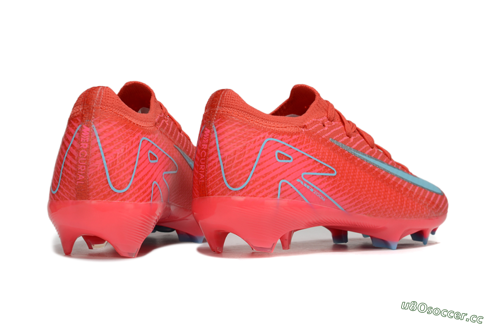 Kids Nike Air Zoom Mercurial Vapor 16 Elite FG Firm Ground Low-Tops Football Boots - Red/Silver/Jade 6