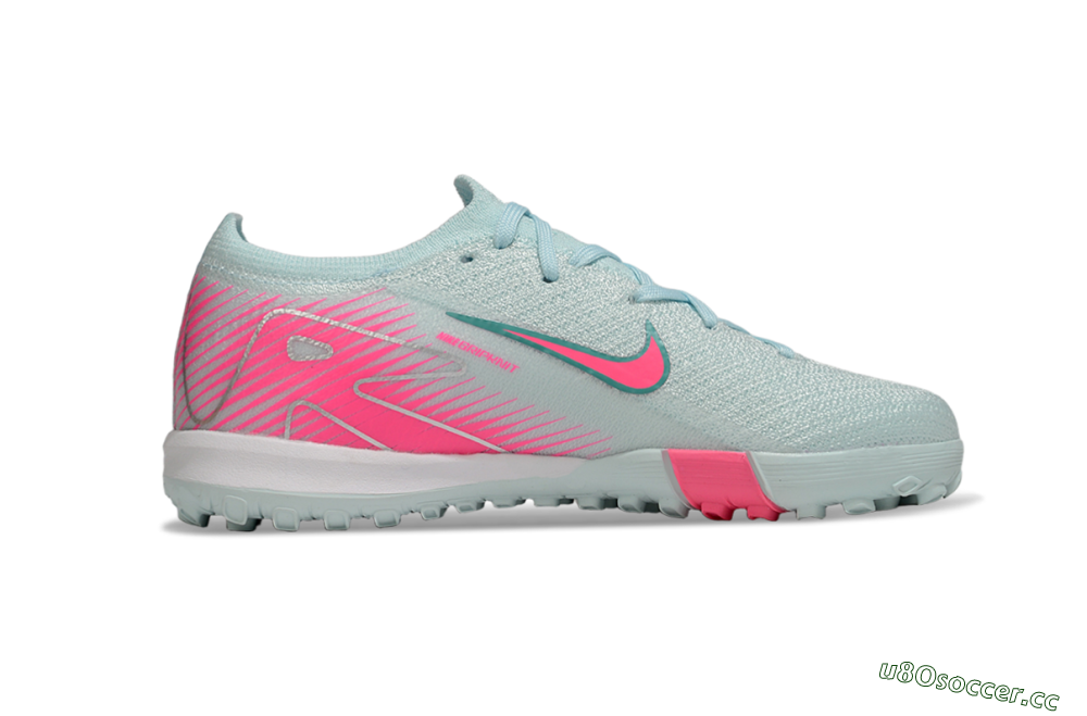 Kids Nike Air Zoom Mercurial Vapor 16 Elite TF Artificial Turf Low-Tops Football Shoes - Jade/Pink/Silver 5