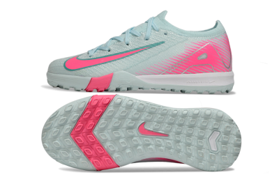 Kids Nike Air Zoom Mercurial Vapor 16 Elite TF Artificial Turf Low-Tops Football Shoes - Jade/Pink/Silver