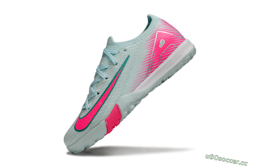 Kids Nike Air Zoom Mercurial Vapor 16 Elite TF Artificial Turf Low-Tops Football Shoes - Jade/Pink/Silver 4