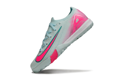 Kids Nike Air Zoom Mercurial Vapor 16 Elite TF Artificial Turf Low-Tops Football Shoes - Jade/Pink/Silver