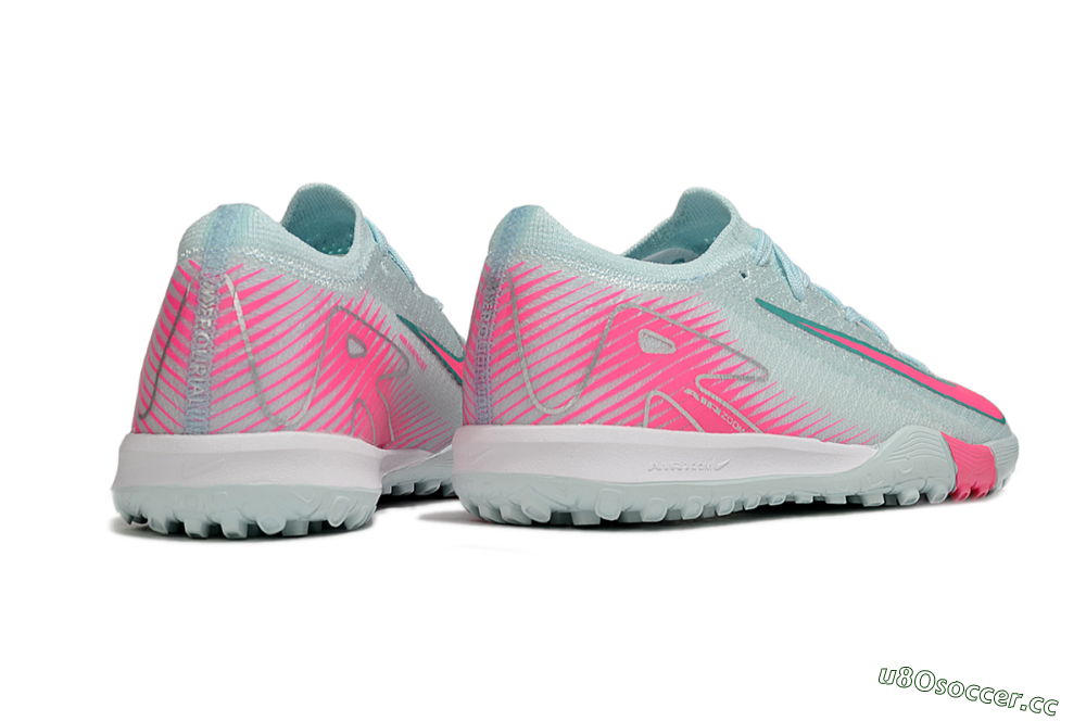 Kids Nike Air Zoom Mercurial Vapor 16 Elite TF Artificial Turf Low-Tops Football Shoes - Jade/Pink/Silver 6