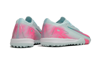 Kids Nike Air Zoom Mercurial Vapor 16 Elite TF Artificial Turf Low-Tops Football Shoes - Jade/Pink/Silver