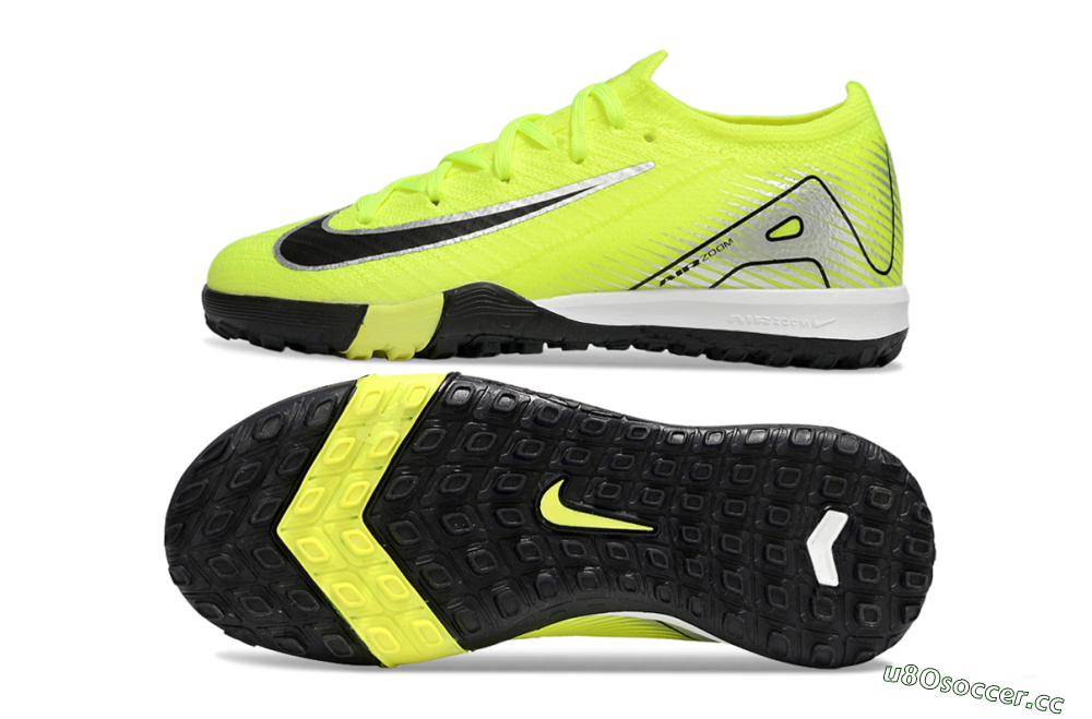 Kids Nike Air Zoom Mercurial Vapor 16 Elite TF Artificial Turf Low-Tops Football Shoes - Yellow/Black/Silver 1