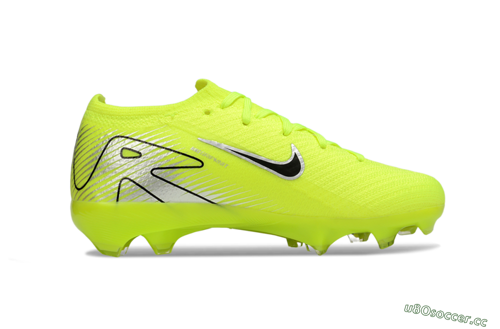 Kids Nike Air Zoom Mercurial Vapor 16 Elite FG Firm Ground Low-Tops Football Boots - Yellow/Black/Silver 6