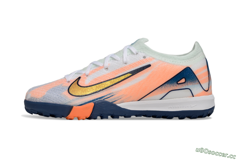 Kids Nike Air Zoom Mercurial Vapor 16 Elite TF Artificial Turf Low-Tops Football Shoes - Pink/Yellow/Blue 2