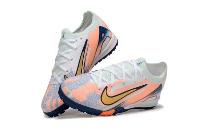Kids Nike Air Zoom Mercurial Vapor 16 Elite TF Artificial Turf Low-Tops Football Shoes - Pink/Yellow/Blue