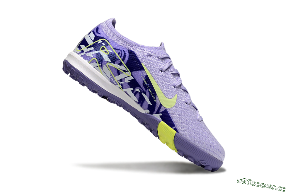 Kids Nike Air Zoom Mercurial Vapor 16 Elite TF Artificial Turf Low-Tops Football Shoes - Purple/Yellow 3