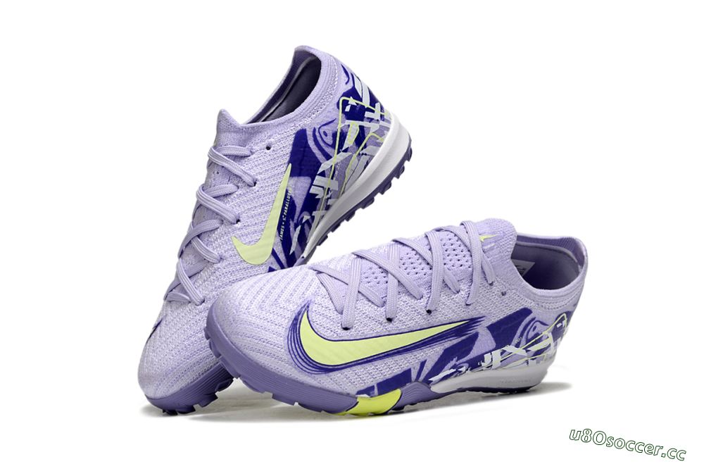 Kids Nike Air Zoom Mercurial Vapor 16 Elite TF Artificial Turf Low-Tops Football Shoes - Purple/Yellow 0