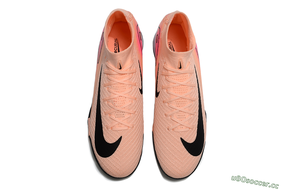 Unisex Nike Air Zoom Mercurial Superfly 10 Elite TF Artificial Turf High-Tops Football Shoes - Pink/Black/Red 4