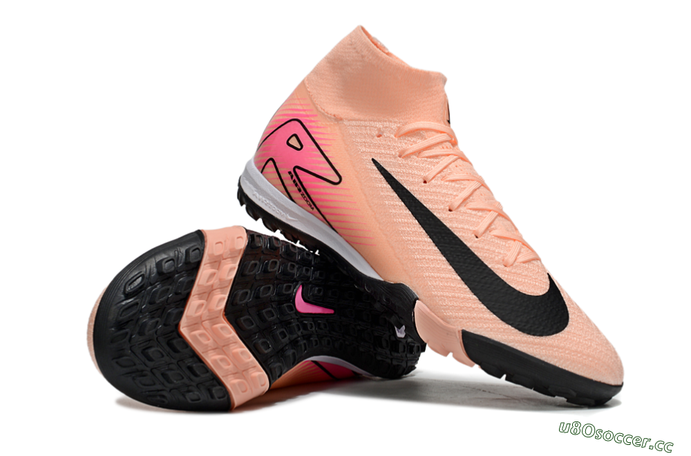 Unisex Nike Air Zoom Mercurial Superfly 10 Elite TF Artificial Turf High-Tops Football Shoes - Pink/Black/Red 3