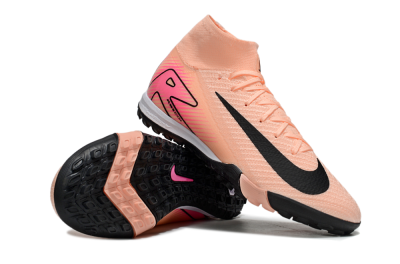 Unisex Nike Air Zoom Mercurial Superfly 10 Elite TF Artificial Turf High-Tops Football Shoes - Pink/Black/Red