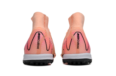 Unisex Nike Air Zoom Mercurial Superfly 10 Elite TF Artificial Turf High-Tops Football Shoes - Pink/Black/Red