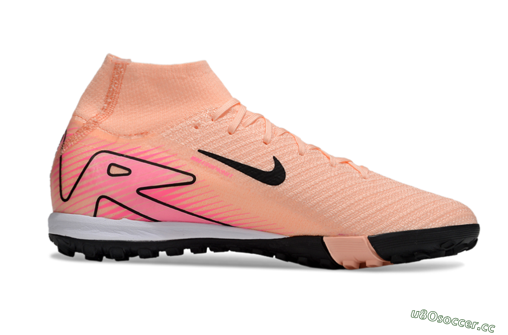 Unisex Nike Air Zoom Mercurial Superfly 10 Elite TF Artificial Turf High-Tops Football Shoes - Pink/Black/Red 7