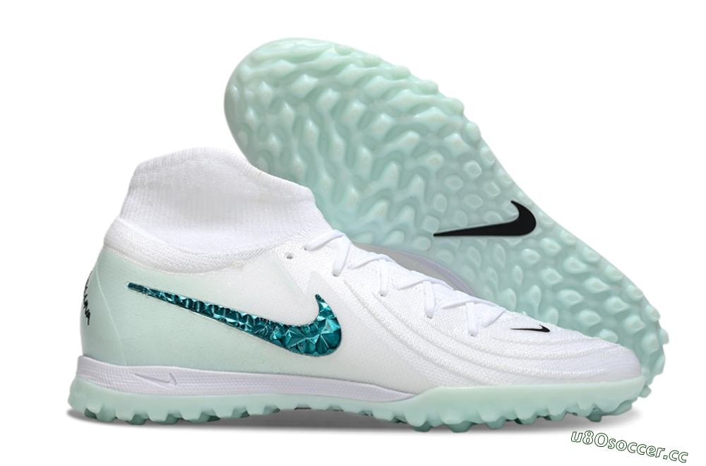 Unisex Nike Phantom Luna Elite TF Artificial Turf High-Tops Football Shoes - Beige/Green 2