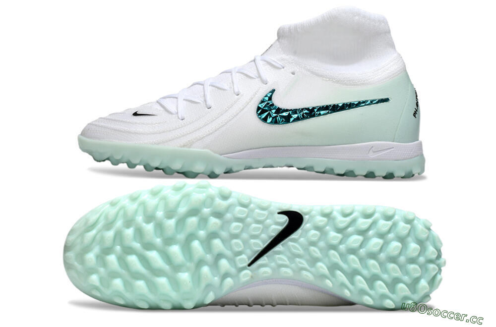Unisex Nike Phantom Luna Elite TF Artificial Turf High-Tops Football Shoes - Beige/Green 1