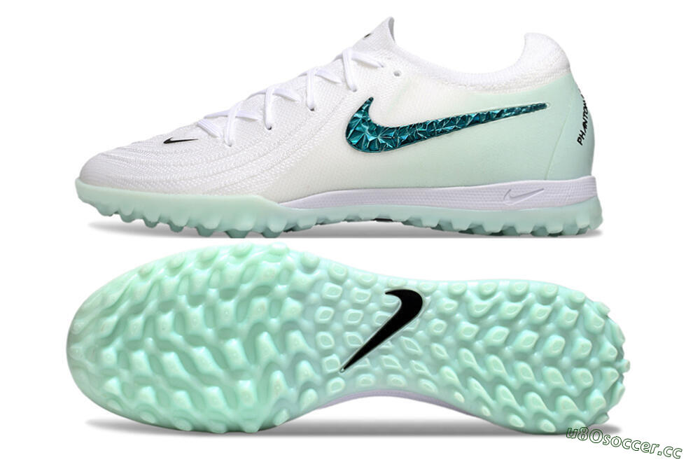 Unisex Nike Phantom GX 2 Elite TF Artificial Turf Low-Tops Football Shoes - Beige/Green 1