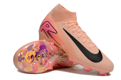 Unisex Nike Air Zoom Mercurial Superfly 10 Elite FG Firm Ground High-Tops Football Boots - Pink/Black/Red