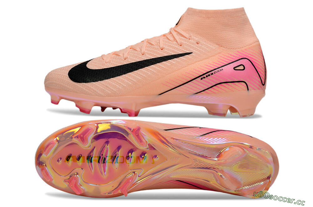 Unisex Nike Air Zoom Mercurial Superfly 10 Elite FG Firm Ground High-Tops Football Boots - Pink/Black/Red 1