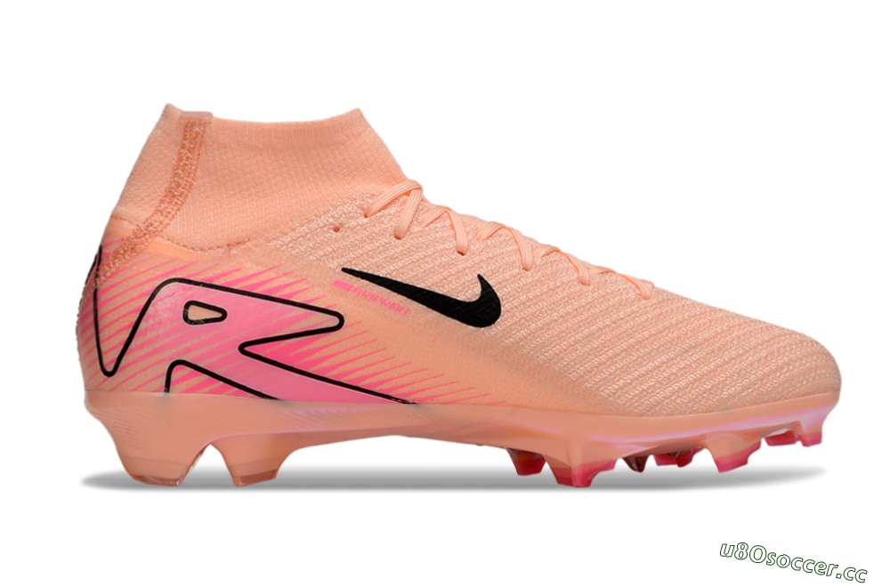 Unisex Nike Air Zoom Mercurial Superfly 10 Elite FG Firm Ground High-Tops Football Boots - Pink/Black/Red 7