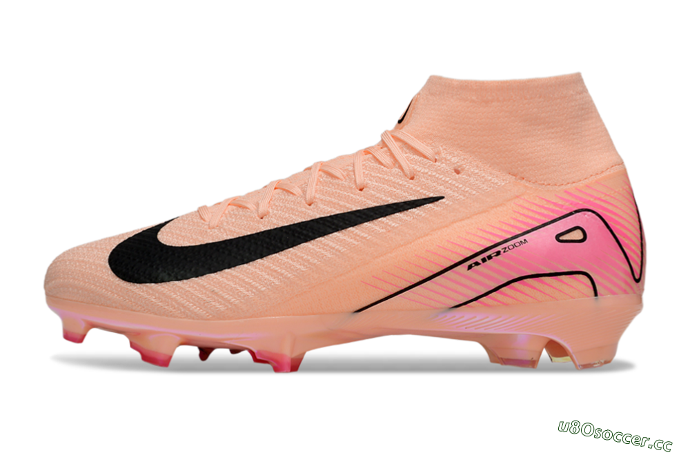 Unisex Nike Air Zoom Mercurial Superfly 10 Elite FG Firm Ground High-Tops Football Boots - Pink/Black/Red 0