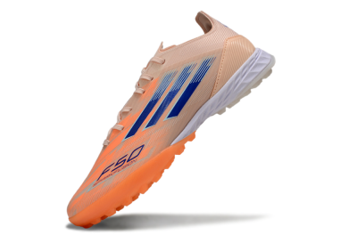 Men's Adidas F50 Elite TF Artificial Turf Low-Tops Football Shoes - Orange/Blue/White