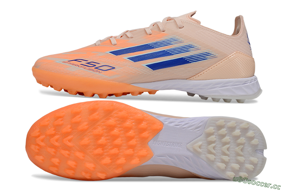 Men's Adidas F50 Elite TF Artificial Turf Low-Tops Football Shoes - Orange/Blue/White 1