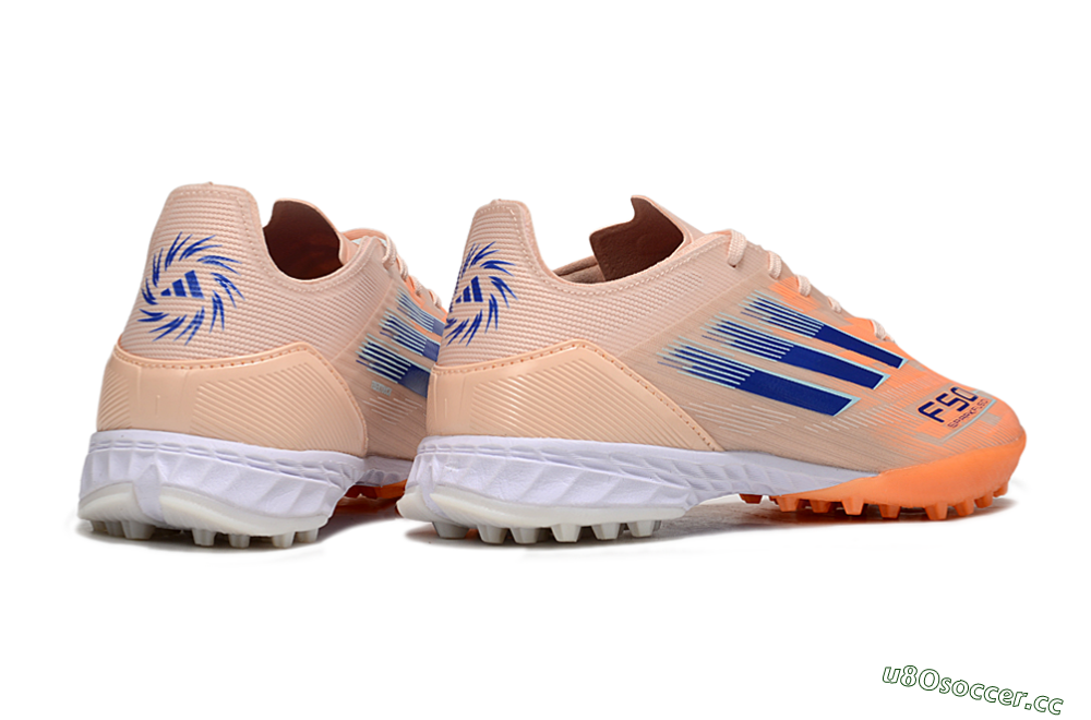 Men's Adidas F50 Elite TF Artificial Turf Low-Tops Football Shoes - Orange/Blue/White 6