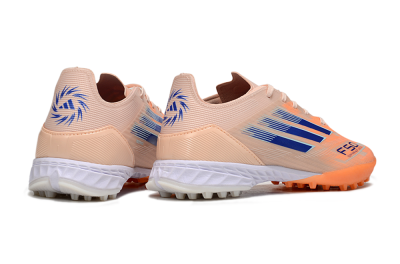 Men's Adidas F50 Elite TF Artificial Turf Low-Tops Football Shoes - Orange/Blue/White