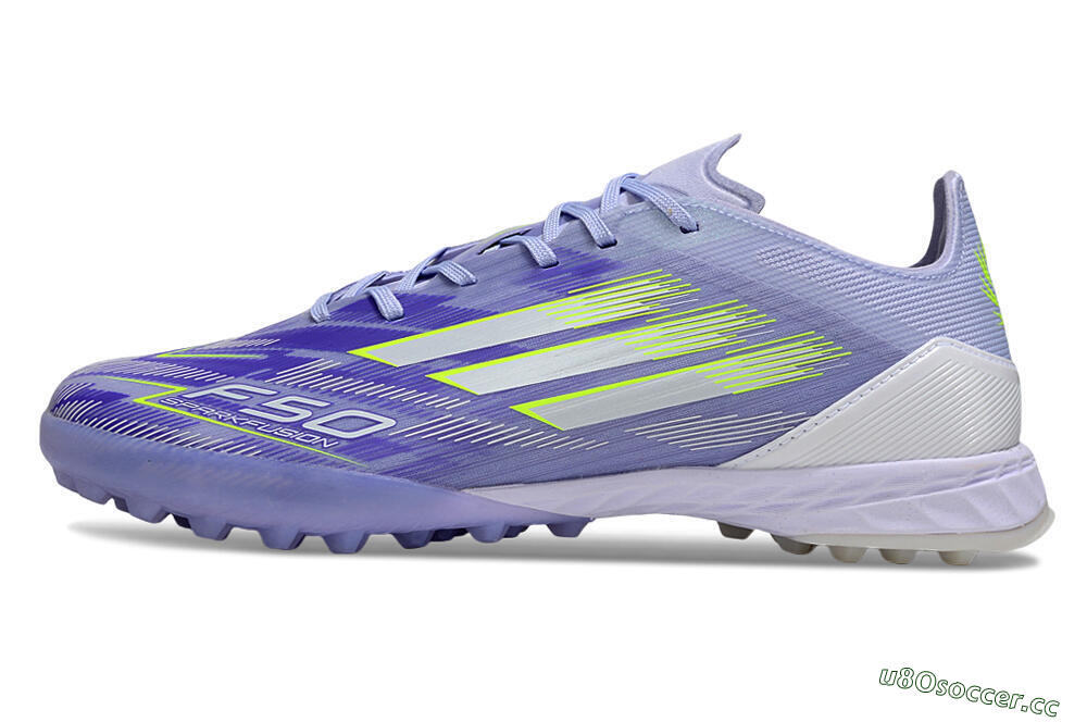 Men's Adidas F50 Elite TF Artificial Turf Low-Tops Football Shoes - Purple/Yellow/White 0
