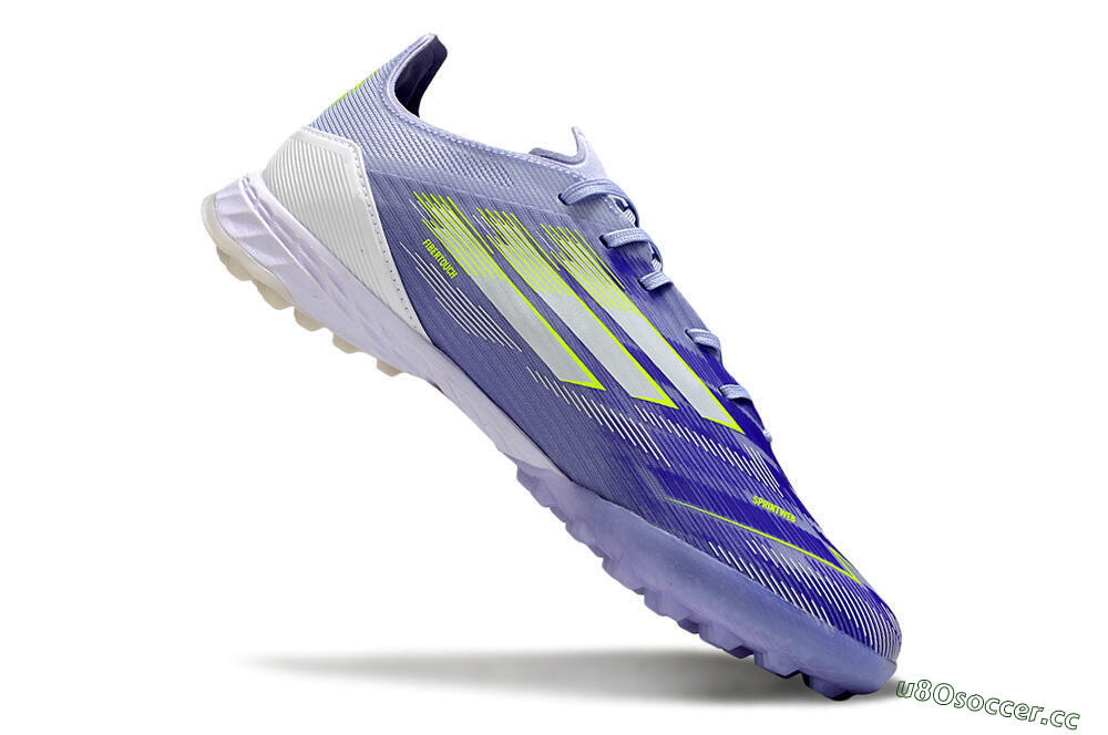 Men's Adidas F50 Elite TF Artificial Turf Low-Tops Football Shoes - Purple/Yellow/White 4