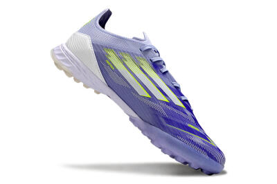 Men's Adidas F50 Elite TF Artificial Turf Low-Tops Football Shoes - Purple/Yellow/White