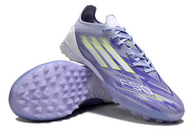 Men's Adidas F50 Elite TF Artificial Turf Low-Tops Football Shoes - Purple/Yellow/White