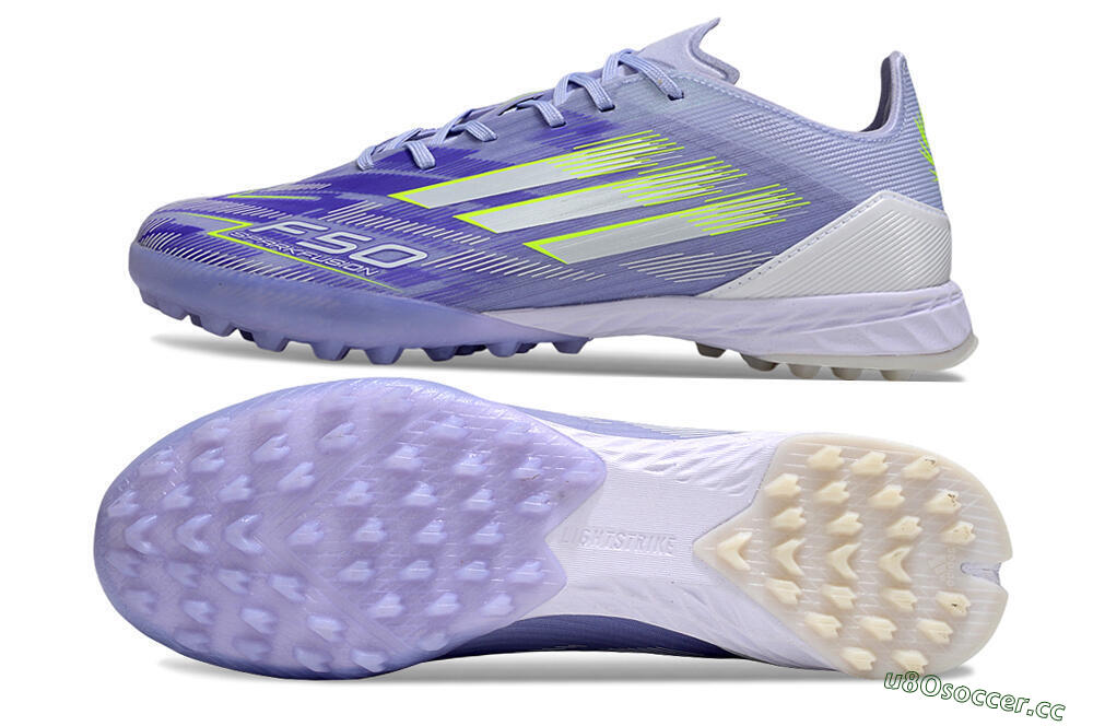 Men's Adidas F50 Elite TF Artificial Turf Low-Tops Football Shoes - Purple/Yellow/White 1