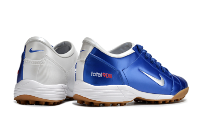 Unisex Nike Total 90 III TF Artificial Turf Low-Tops Football Shoes - Blue/White