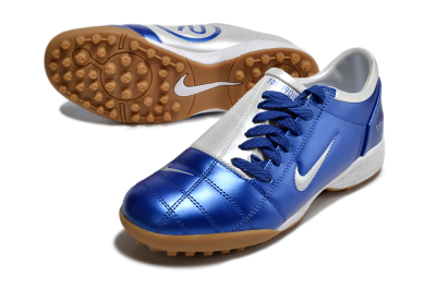 Unisex Nike Total 90 III TF Artificial Turf Low-Tops Football Shoes - Blue/White