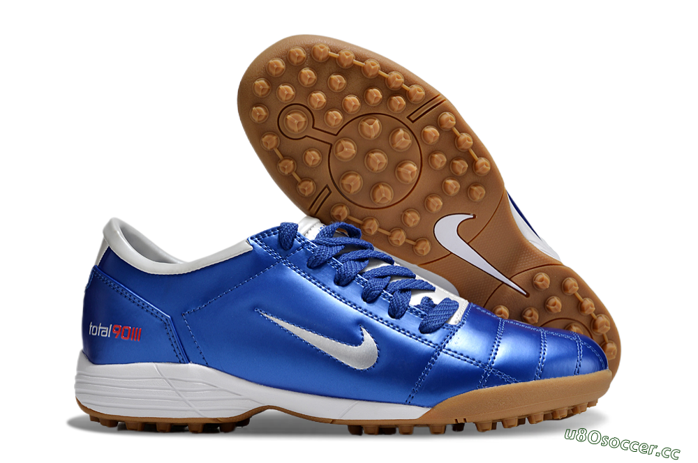 Unisex Nike Total 90 III TF Artificial Turf Low-Tops Football Shoes - Blue/White 2