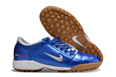 Unisex Nike Total 90 III TF Artificial Turf Low-Tops Football Shoes - Blue/White
